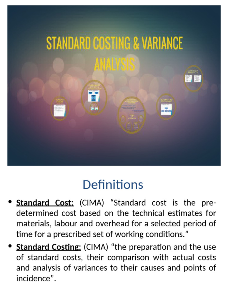 Standard Costing and Variance Analysis Guide | PDF | Variance | Cost