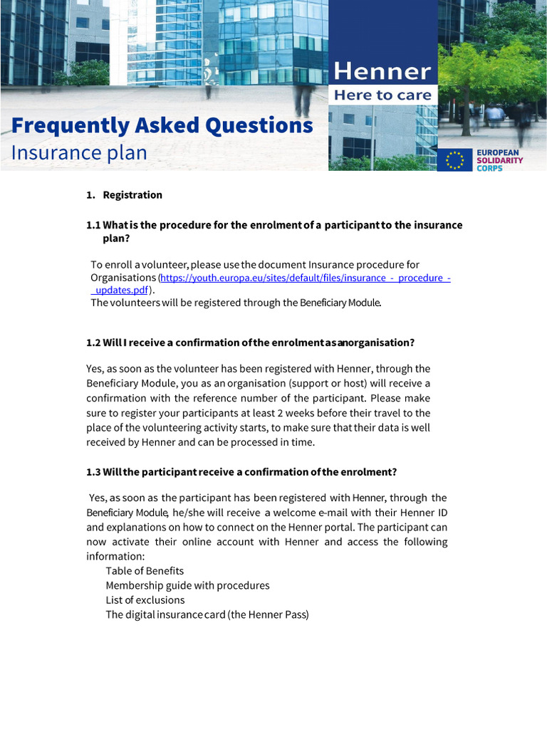 Henner FAQ For Organisations NEW | PDF