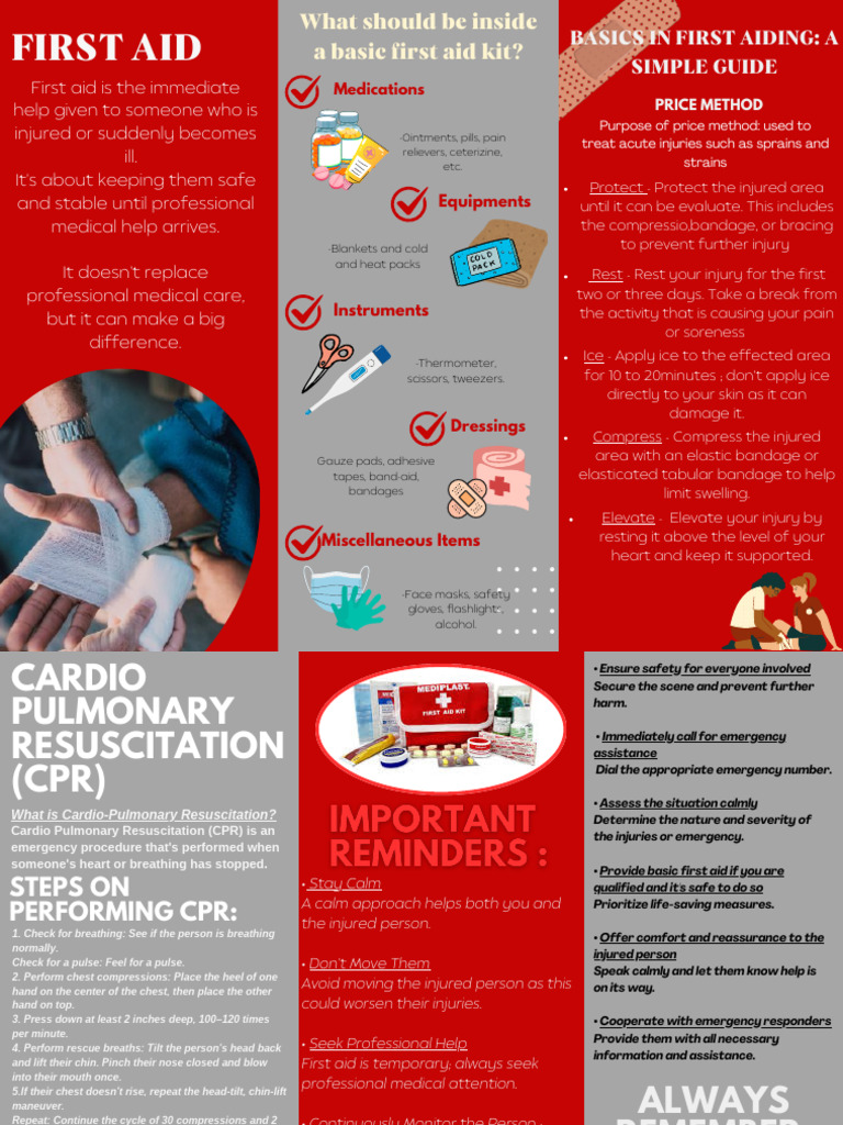 First Aid Basics and CPR Guide | PDF | Cardiopulmonary Resuscitation ...