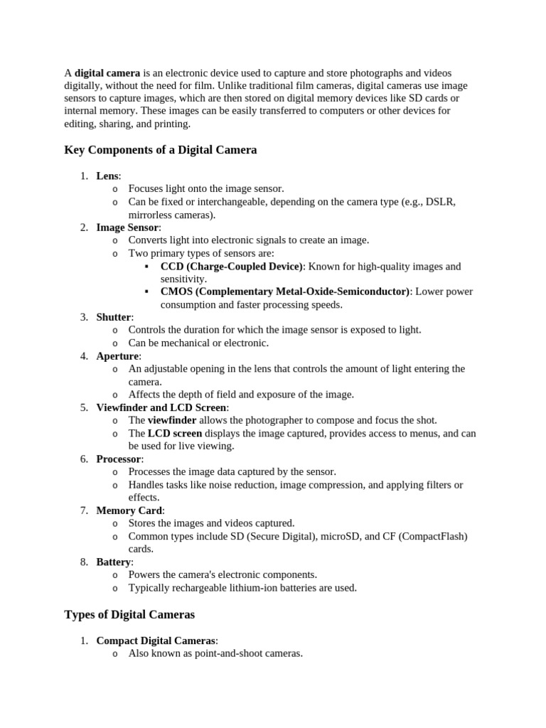 Digital Camera | PDF | Camera | Digital Camera
