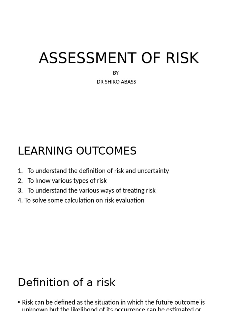 Understanding Risk Assessment Techniques | PDF | Risk | Standard Deviation