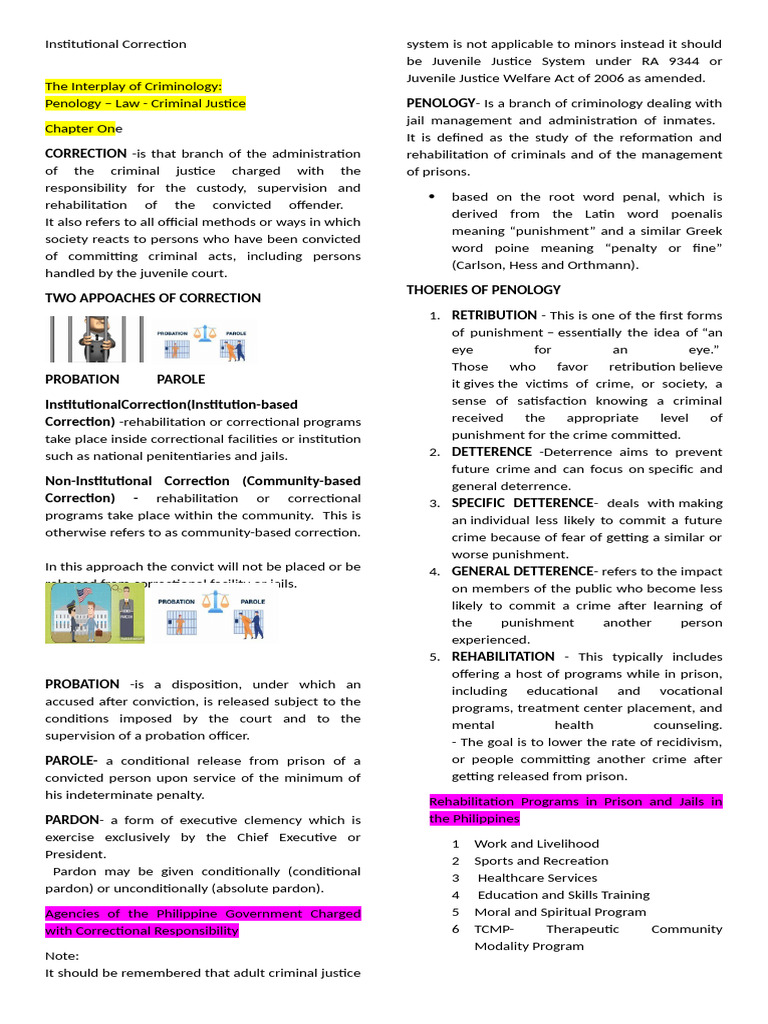 Institutional Correction | PDF | Punishments | Prison