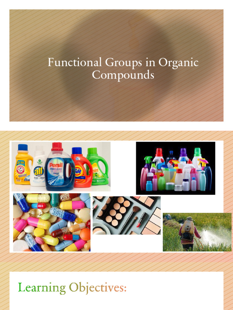 Understanding Functional Groups in Organics | PDF
