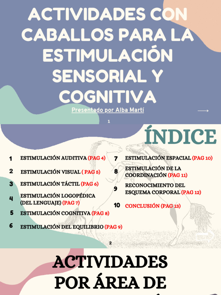 Actividades Sensoriales con Caballos | PDF | Caballos | Cognición