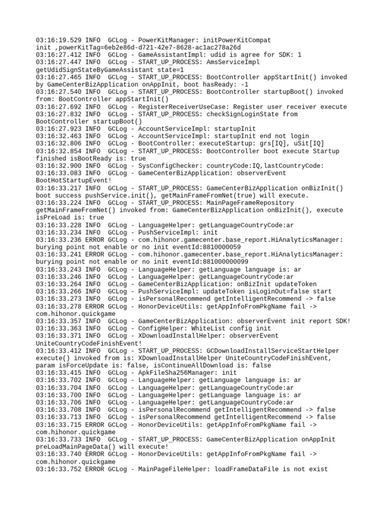 GameCenter Startup Log Analysis | PDF | Web Development | World Wide Web