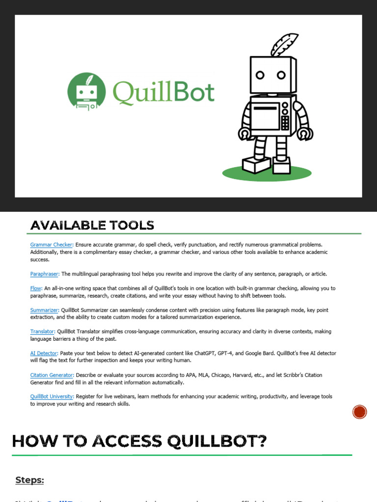 QuillBot: Comprehensive Writing Tools | PDF