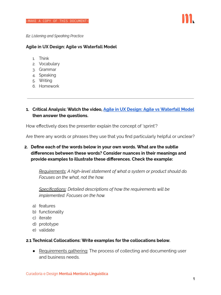 Agile in UX Design - Agile Vs Waterfall Model | PDF | Agile Software ...