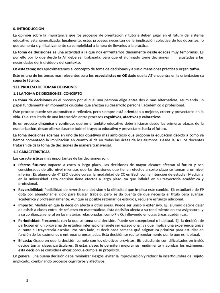 Toma de Decisiones en Educación | PDF | Toma de decisiones | Aprendizaje