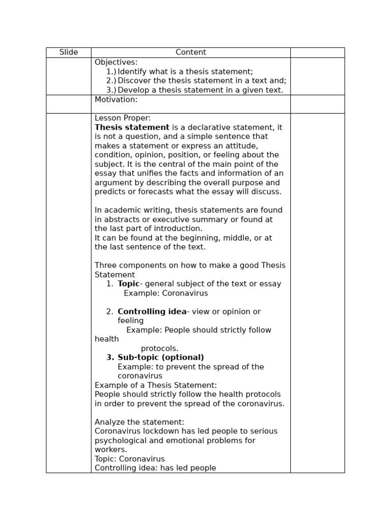 Crafting Effective Thesis Statements | PDF | Pet | Essays