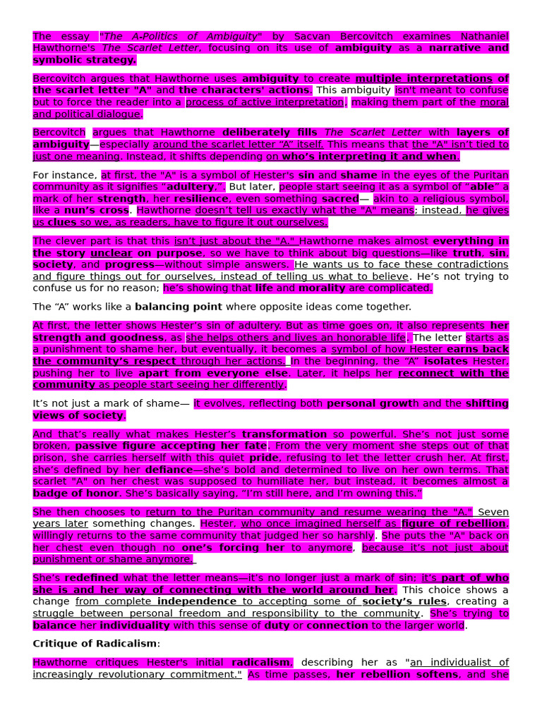 Scarlet Letter Sparknotes 7 8
