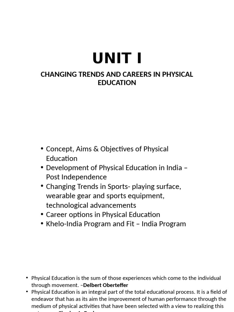 Trends and Careers in Physical Education | PDF | Physical Education ...