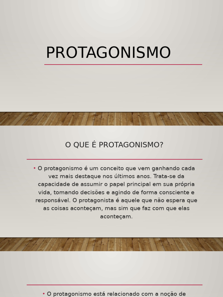 O Poder do Protagonismo na Vida | PDF | Vida | Sociedade