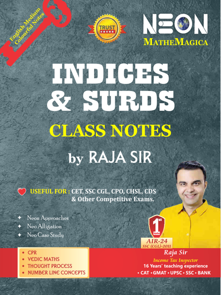 Surds and Indices Class Notes | PDF