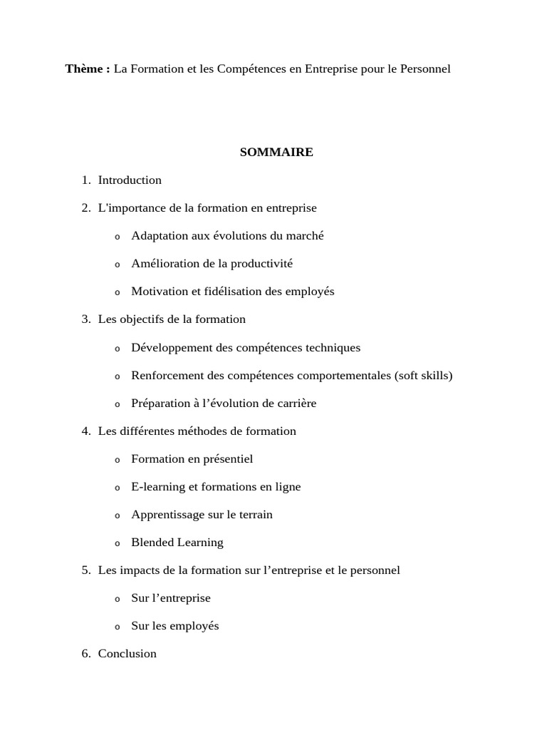Formation en entreprise : enjeux et méthodes | PDF | Technologies de l ...