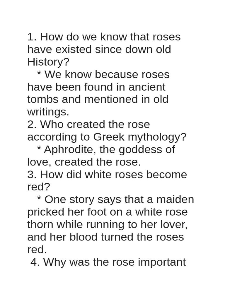 History and Symbolism of Roses | PDF