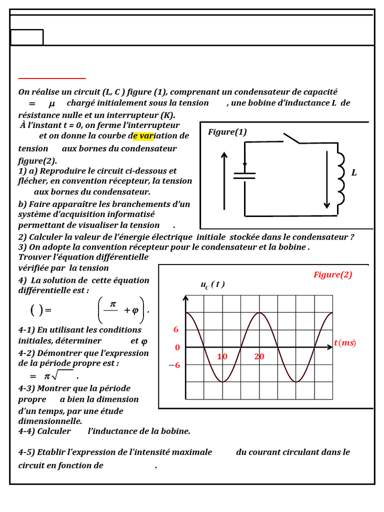 Dipole RLC - 2BPC | PDF | Condensateur | Inducteur