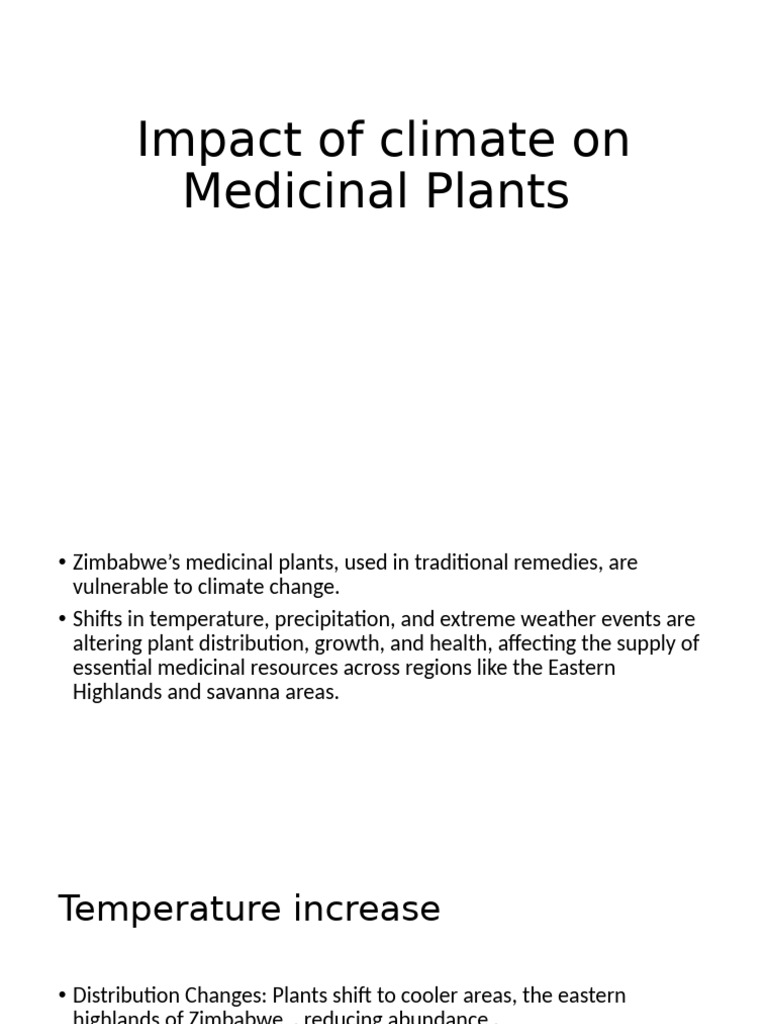 Impact of Climate On Medicinal Plants | PDF | Drought | Flood