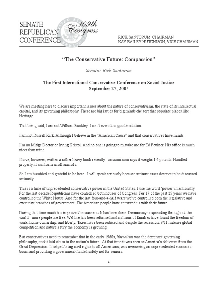 The Future of Compassionate Conservatism | PDF | Social Science