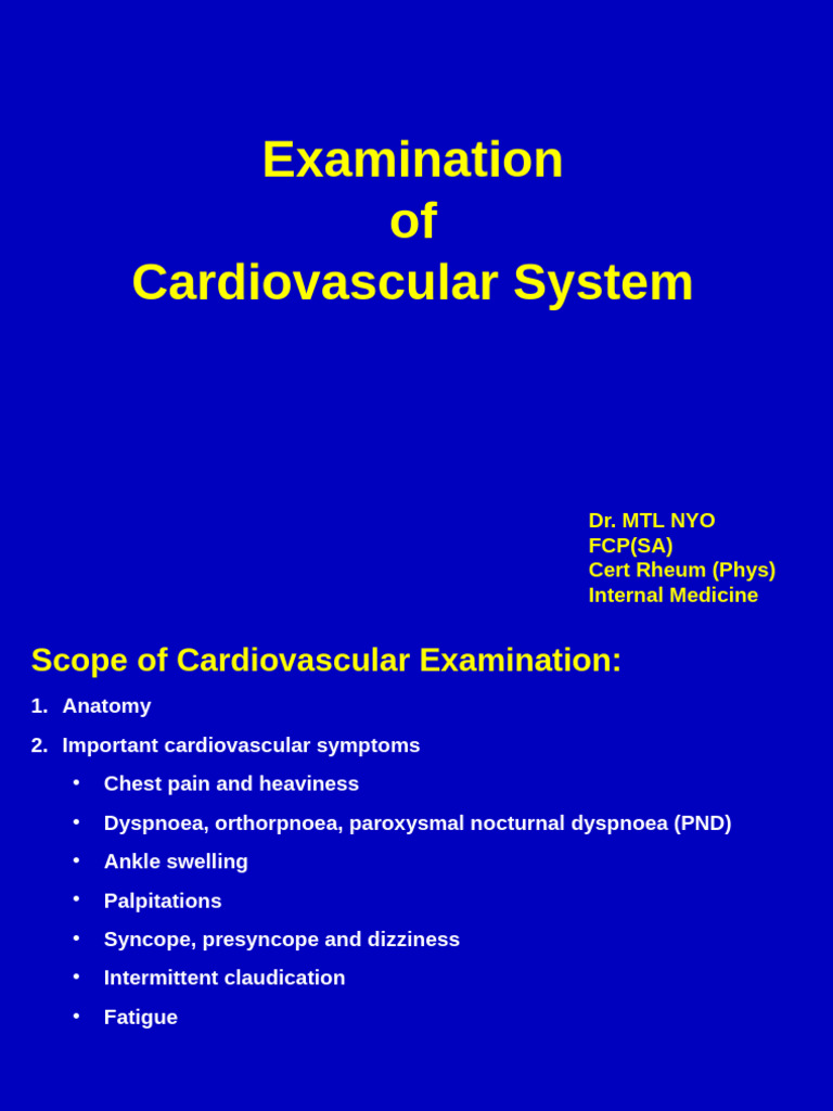 STEPS IN CARDIOVASCULAR EXAMINATION visual data 5