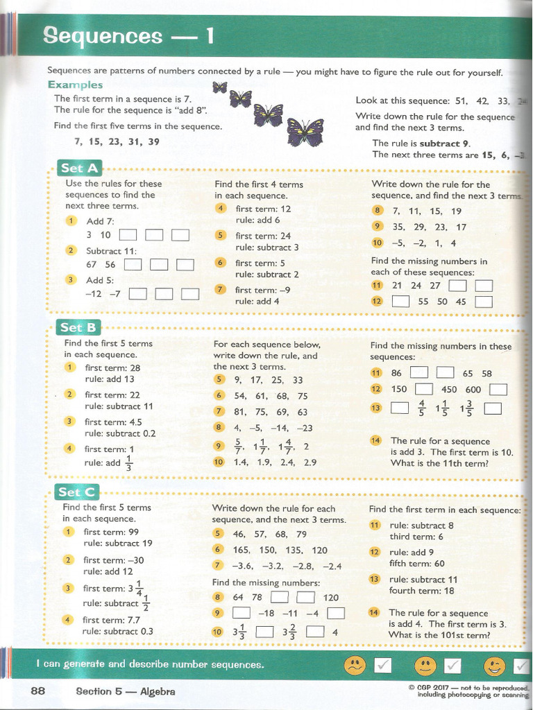 Week 29 Maths Sequences - p88 | PDF