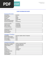 Company Information Sheet (Cis) Form: Dear Sir/Madam | PDF