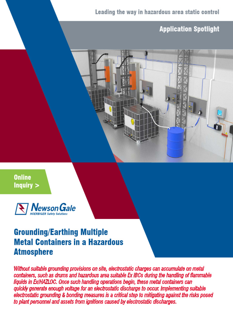 Grounding Solutions for Hazardous Areas | PDF | Electrostatic Discharge ...