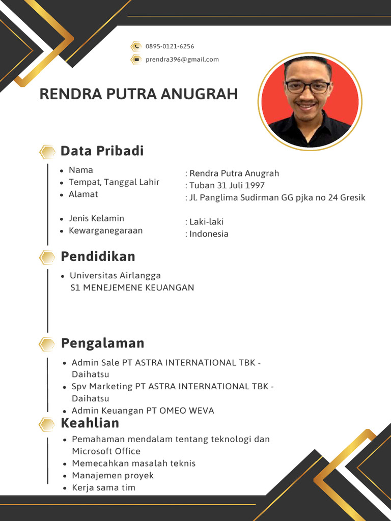 Profil Rendra Putra Anugrah | PDF