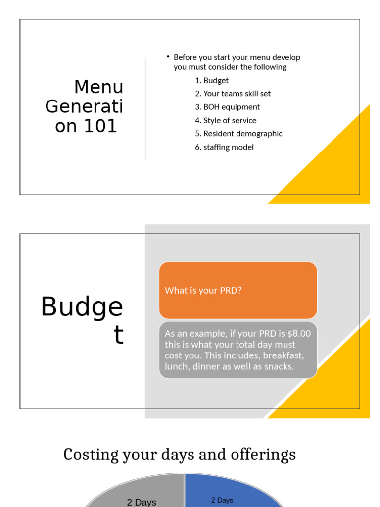 Menu Development Essentials Guide | PDF | Menu | Food And Drink Preparation