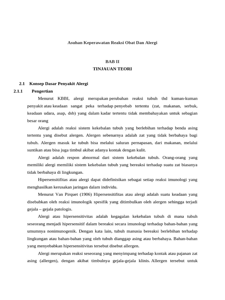 Panduan Lengkap Alergi dan Reaksi Obat | PDF