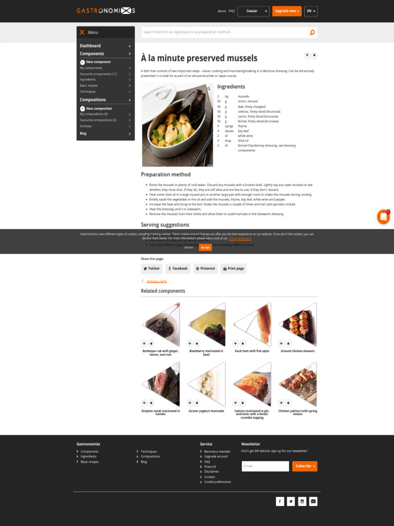 À la Minute Preserved Mussels Recipe | PDF | Western Cuisine | Food And ...