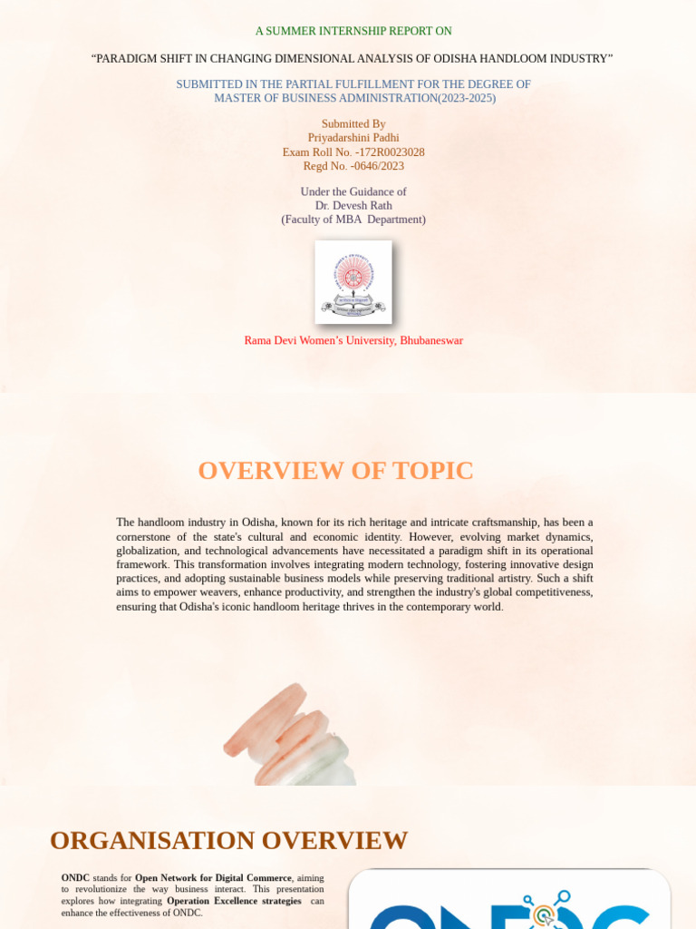 Odisha Handloom Industry Analysis Report | PDF | Weaving | Loom