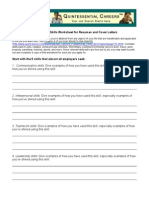 Transferable Skills Worksheet