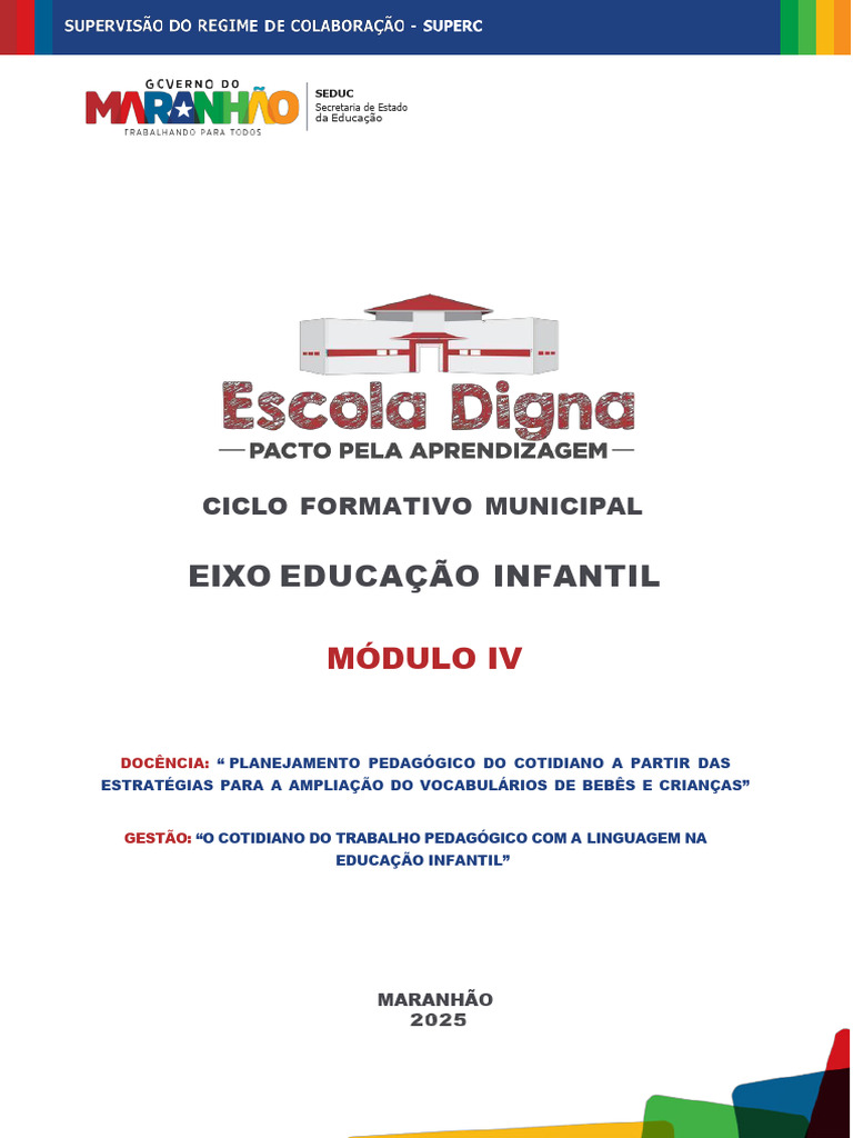 Apostila Do 4º Módulo Ciclo Formativo Municipal - Eixo Educação ...