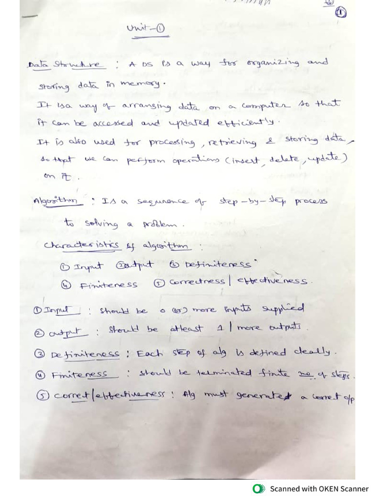 DS Unit-1 NOTES | PDF