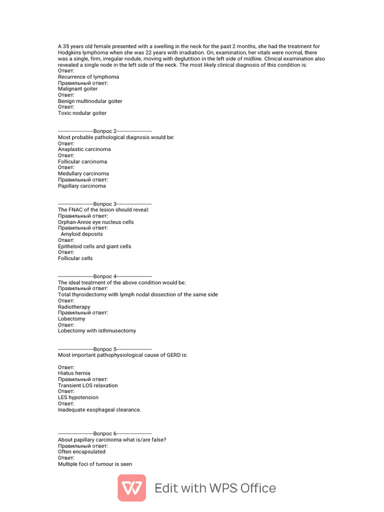 Surgery MCQ Module1,2 RTF 2023 | PDF