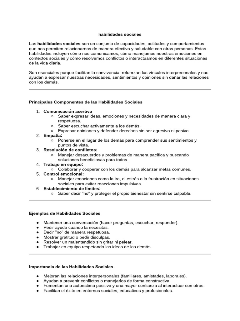 Habilidades Sociales y Comunicación Asertiva | PDF | Las emociones ...