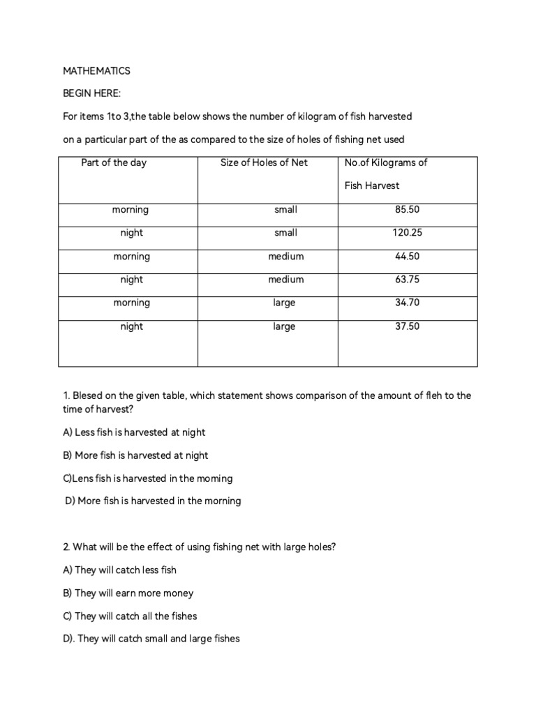 Mathematics Problem Set and Solutions | PDF