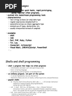 Scripting Languages: Gluing Together Other Programs, ..