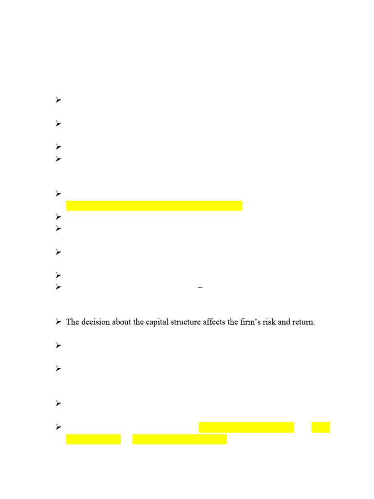 Capital Structure And Leverage Pdf Capital Structure Private Sector