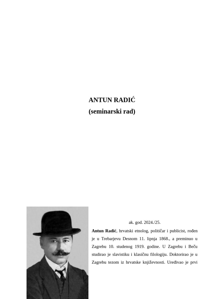 Antun Radic 24.1.2025. | PDF
