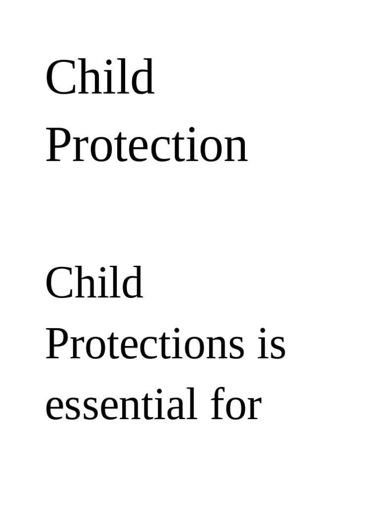 Child Protection | PDF