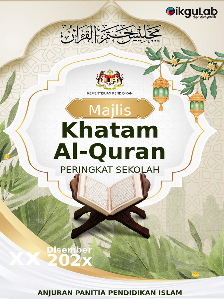 Template Buku Progam Majlis Khatam Al-Quran by Cikgulab | PDF