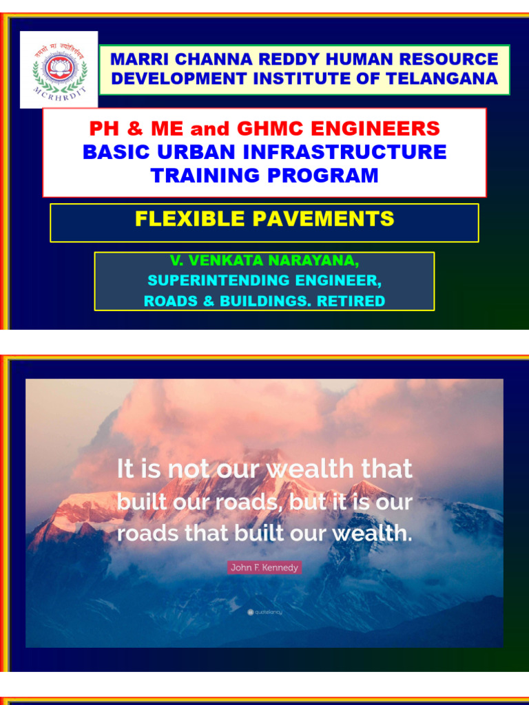 Urban Road Infrastructure Training | PDF | Road Surface | Road