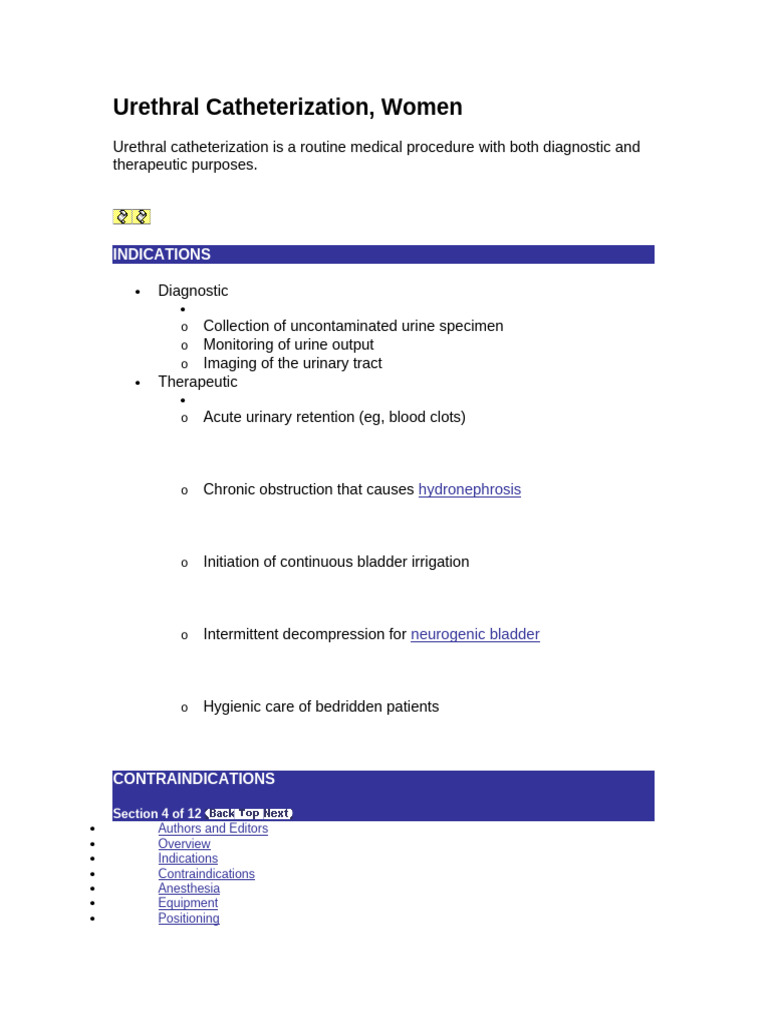 Urethral Catheterization in Women Guide | PDF | Genitourinary System ...