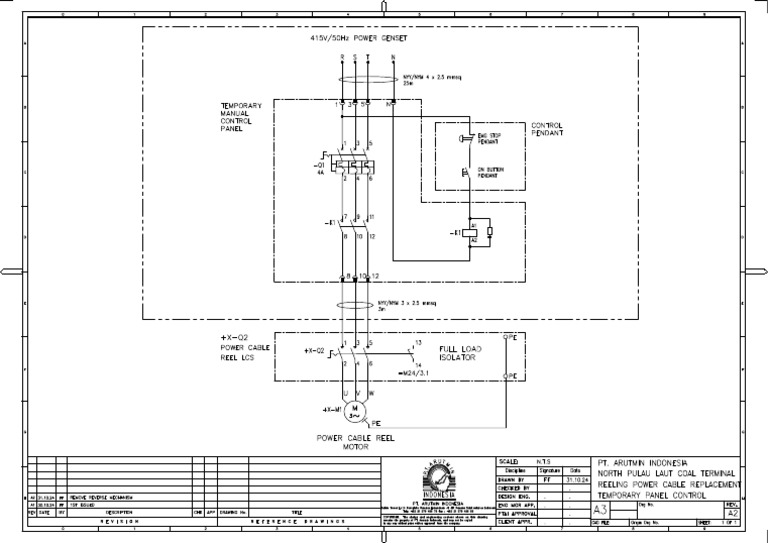 Temporary Control Panel - Power Cable Reel Motor RevA2 | PDF