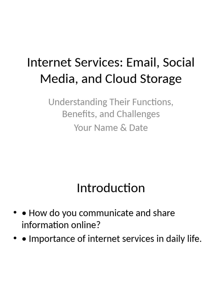 Internet Services Presentation | PDF