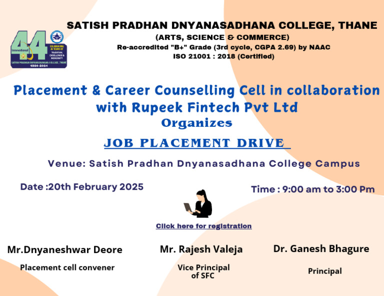Job Placement Drive at Dnyanasadhana College | PDF