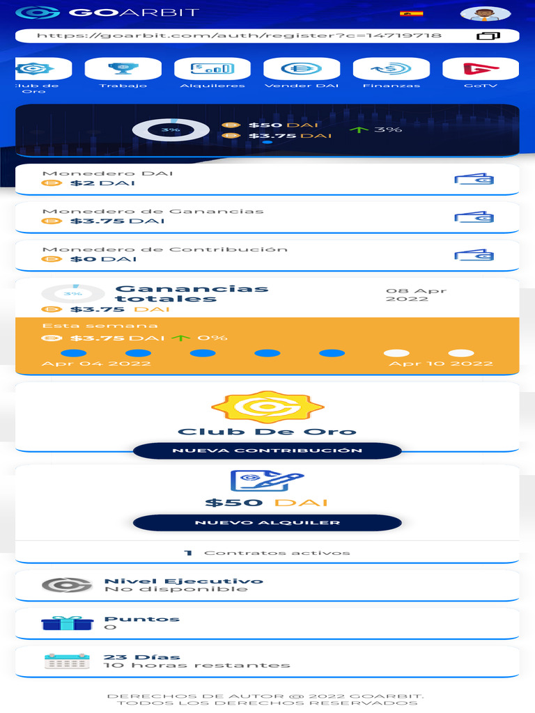 Monedero DAI en GoArbit 2.0 | PDF