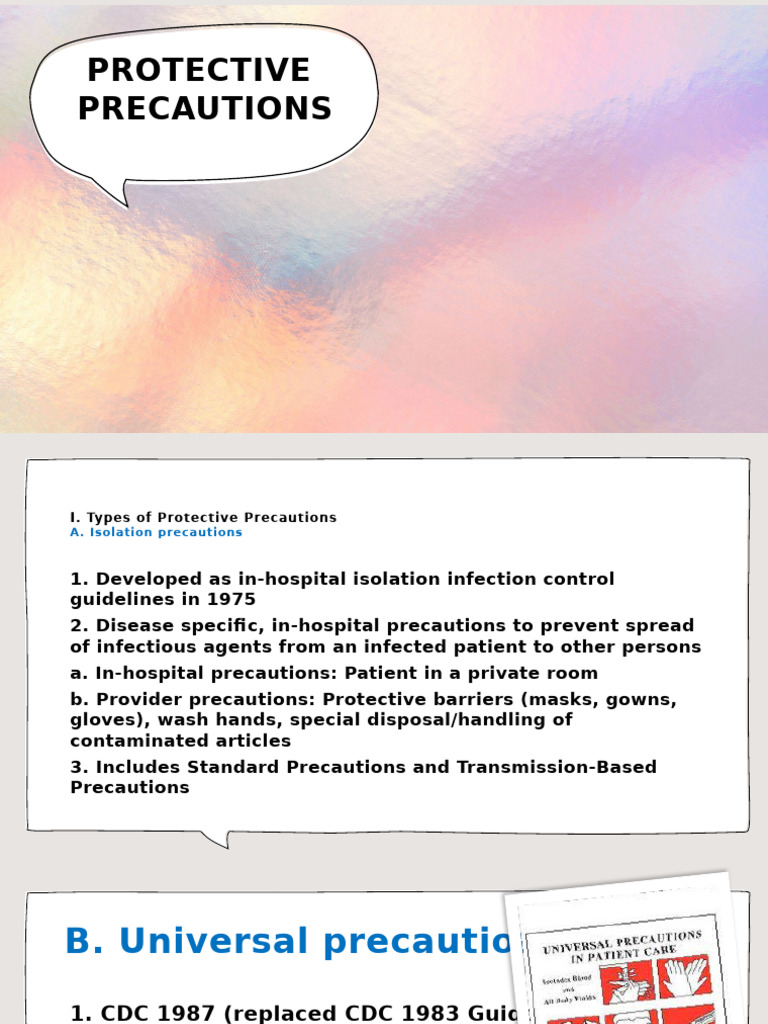 Essential Protective Precautions Guide | PDF | Infection | Immunology