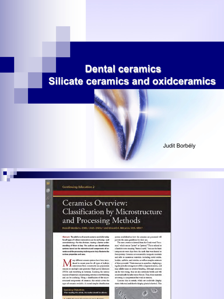 Dental Ceramics CS | PDF | Zirconium Dioxide | Ceramics